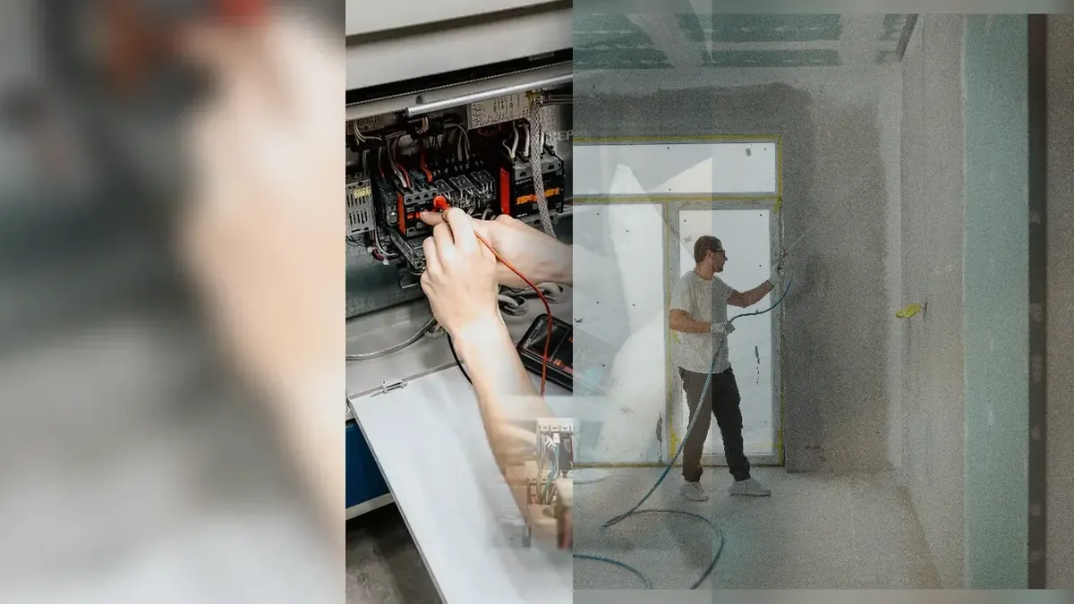 Imagen editorial con fotografías reales relacionada con Electricista Urgente Sevilla / Autorizado / Averías 24 Horas